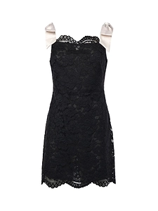 For Love & Lemons Lace Bow-Strap Dress
