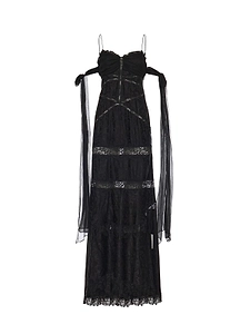 Lace Panel Mermaid Dress