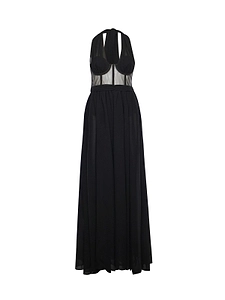 Sheer Bustier Maxi Dress
