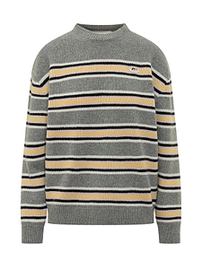 Fiorucci Angel Patch Striped Knitted Sweater