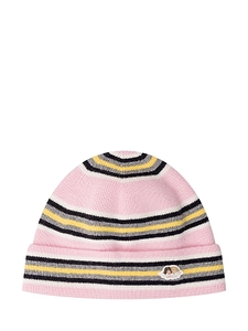 Fiorucci Angel Patch Striped Beanie Hat