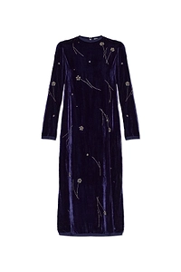 Forte Forte Beaded Floral Long Sleeve Dress