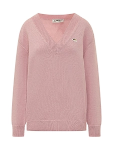 Angel Patch V-Neck Knitted Sweater