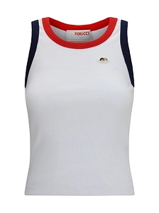 Fiorucci Angels Patch Contrast Trim Tank Top