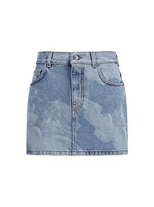 Fiorucci Angel Print Denim Mini Skirt