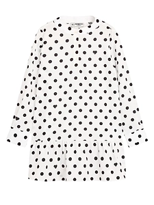 Fiorucci Polka Dot Ruffle Hem Dress