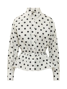Fiorucci Polka Dot Peplum Shirt