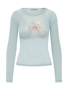 Fiorucci Poodle Tulle Long-Sleeve Top