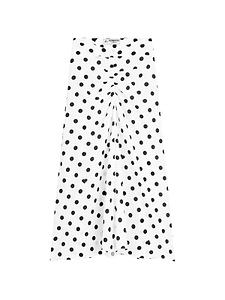Fiorucci Ruched Polka-Dot Skirt