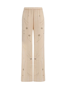 Fleurs D’Orient Embroidered Pants