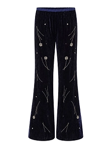 Fleurs D'orient Embroidered Pants