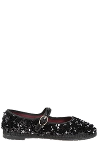 Flabelus Thelittle Sequined Mary Jane Flat Shoes