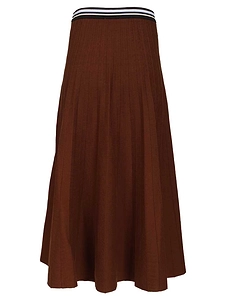 Pleated Knit Skirt