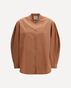 Puff-Sleeve High Neck Top