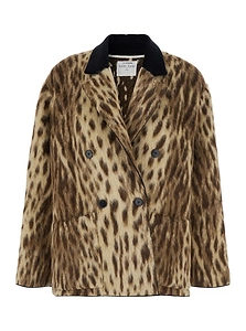 Forte Forte Royal Leopard Double-Breasted Coat