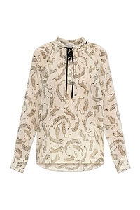 Forte Forte Ruffled Animal-Print Top