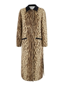 Royal Leopard Long Jacquard Coat