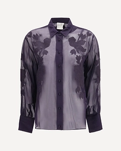Forte Forte Sheer Embroidered Organza Shirt