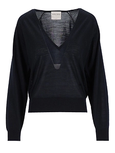 Forte Forte Sheer V-Neck Knitted Sweater
