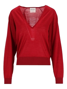 Forte Forte Sheer V-Neck Knitted Jumper