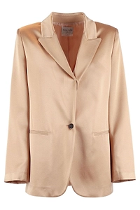 Forte Forte Single-Breasted Satin Blazer