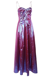 Spaghetti Strapped Lamé Gown