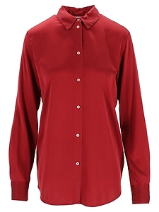 Forte Forte Stretch Satin Button-Up Top