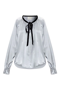 Forte Forte Tie-Neck Long-Sleeve Top