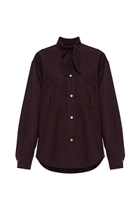 Forte Forte Tie-Neck Pocket Shirt
