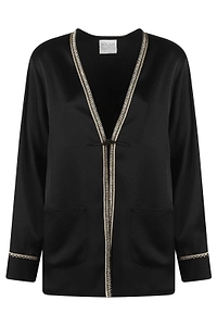 V-Neck Long-Sleeved Jacket