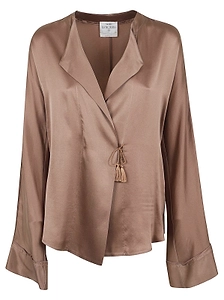 Wrap Satin Shirt