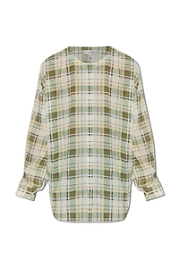 Frame Plaid Oversized Shirt