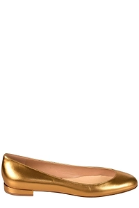 Francesco Russo Metallic Ballerina Shoes