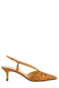 Francesco Russo Pointed Toe Slingback Pumps