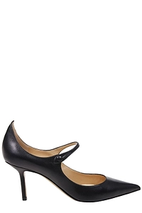 Francesco Russo Pointed Toe Mary Jane Pumps