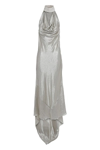 Draped Halterneck Long Dress