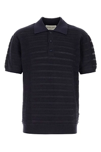 Frescobol Carioca Vidal Chevron-Knit Short Sleeved Polo Shirt