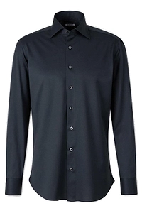 Fray Button-Up Long-Sleeved Shirt
