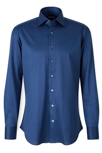 Fray Button-Up Long-Sleeved Shirt