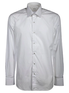 Fray Button-Up Long-Sleeved Shirt