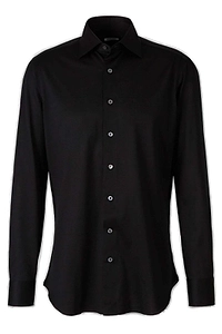 Fray Button-Up Long-Sleeved Shirt
