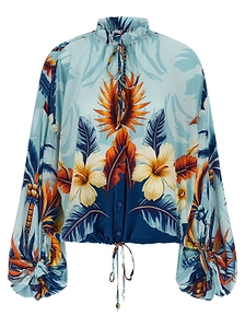 F.R.S For Restless Sleepers Palm Print Drawstring Shirt