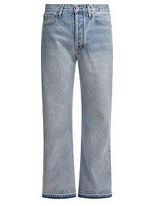Melrose Logo Patch Straight-Leg Jeans