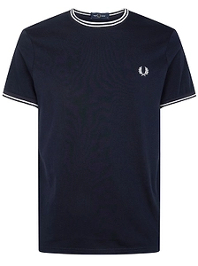 Fred Perry Logo Embroidered Striped T-Shirt