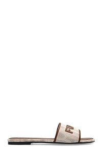 Furla Brezza Logo Detailed Striped Slides