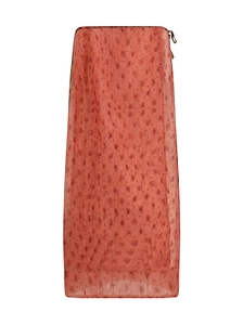 Ganni Printed Organza Wrap Skirt