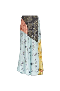 Ganni Raw-Edge Patchwork Maxi Skirt