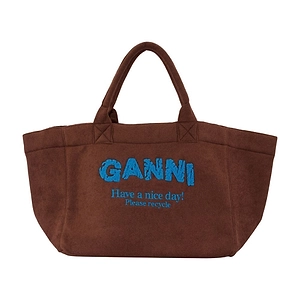 Ganni Beach Logo Tote Bag