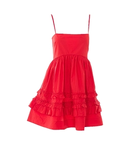 Ganni Ruffled Mini Dress