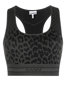 Ganni Seamless Jacquard Bra